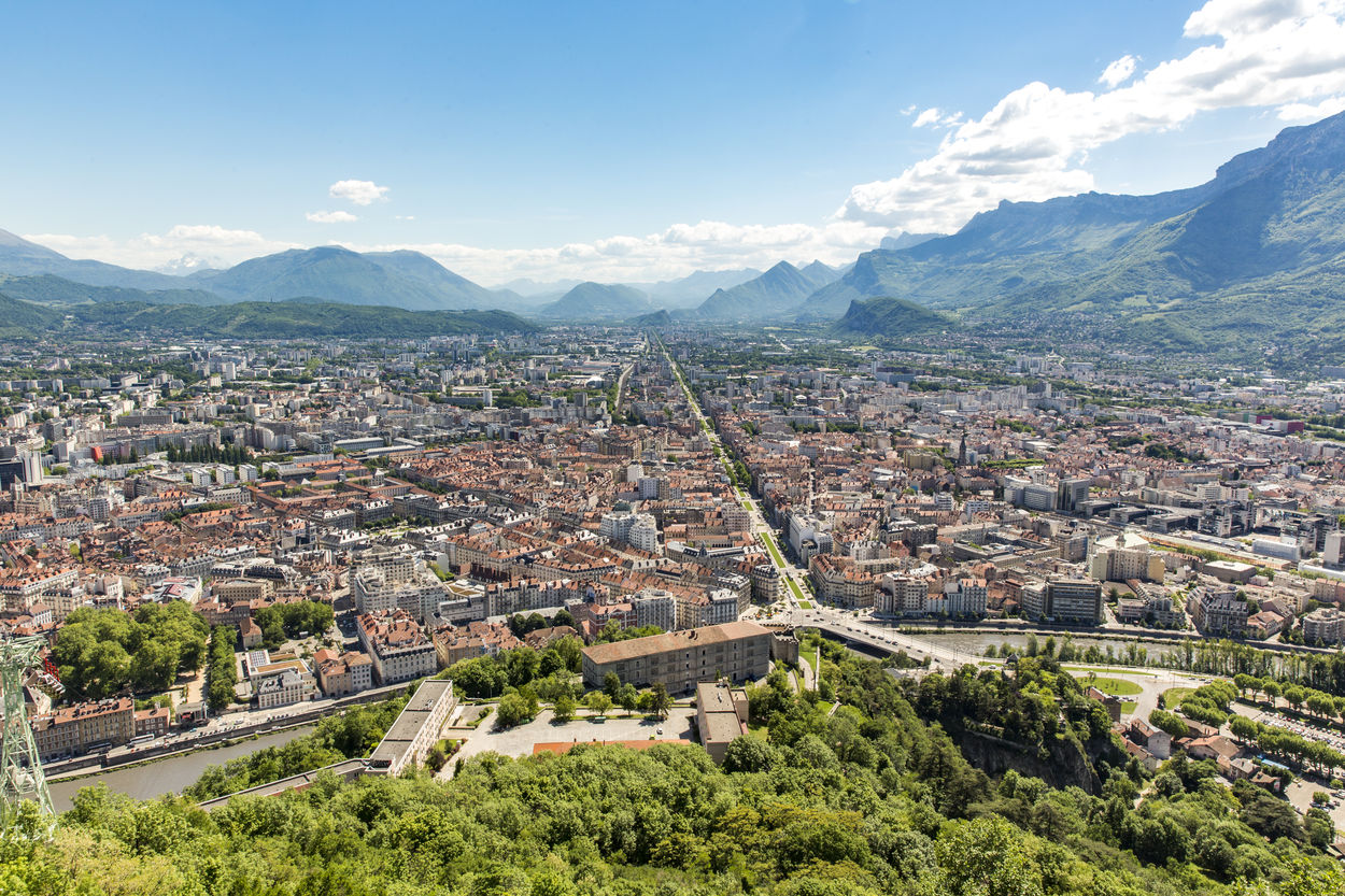 Vue aérienne de Grenoble